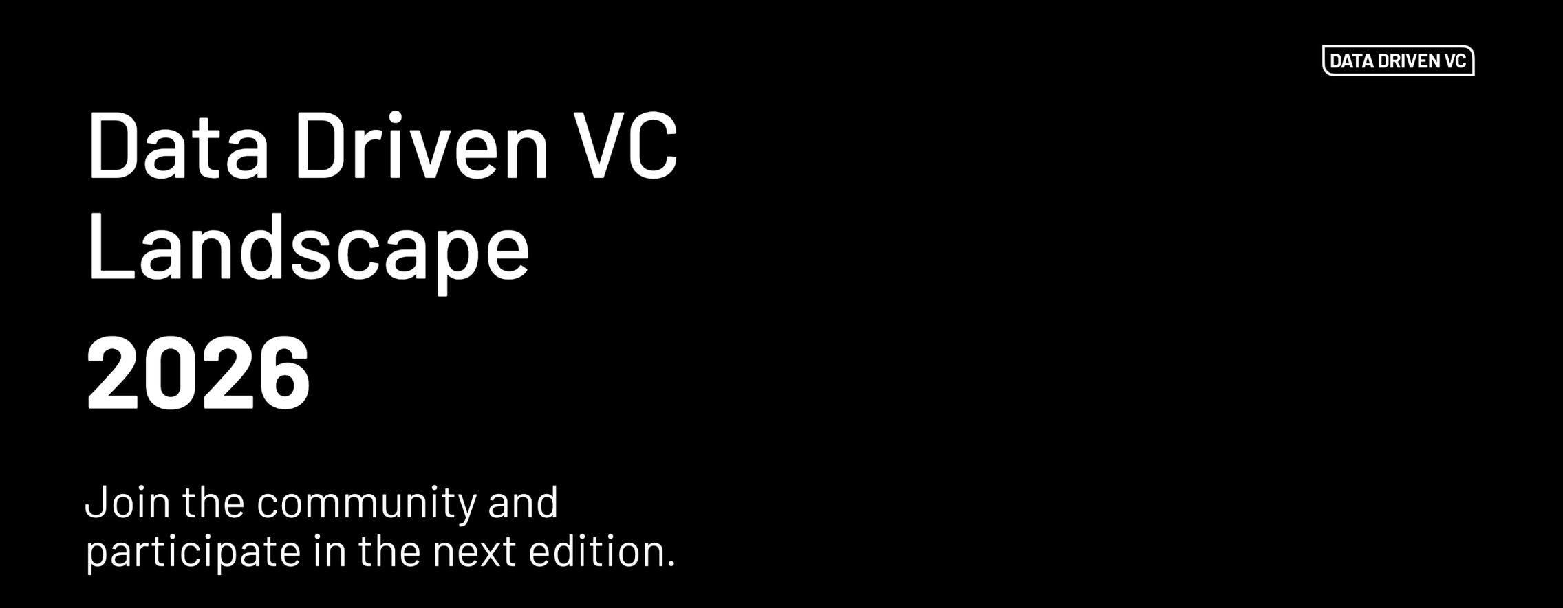 Participate in the Data-driven VC Landscape 2025